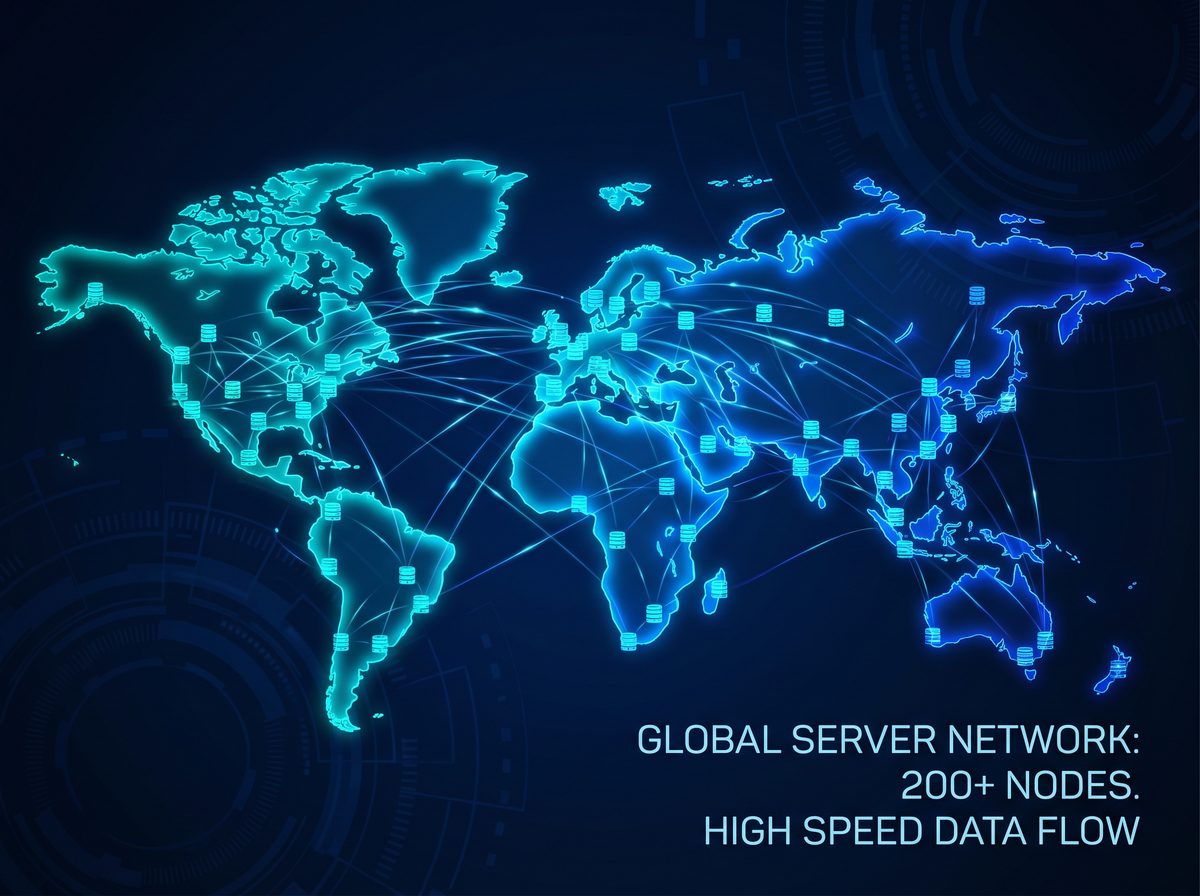 蟹蟹加速器全球服务器节点分布图